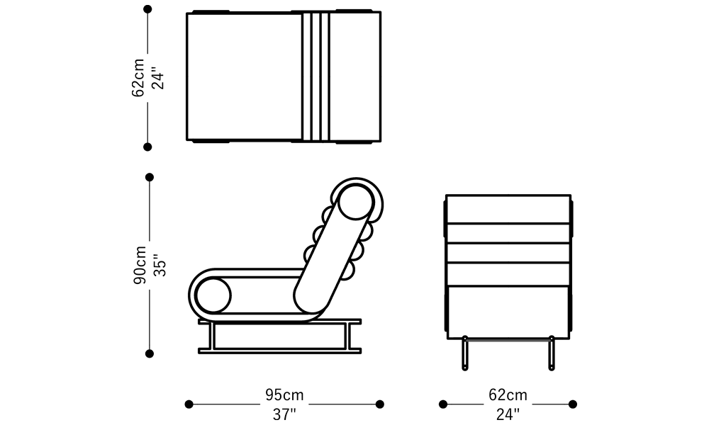 Image of the main dimensions of the product